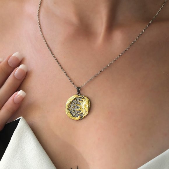 Sun and Moon Necklace - Picture 3 of 3